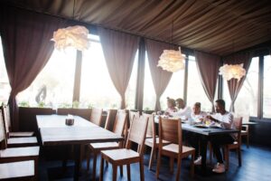 Africans at restaurant
